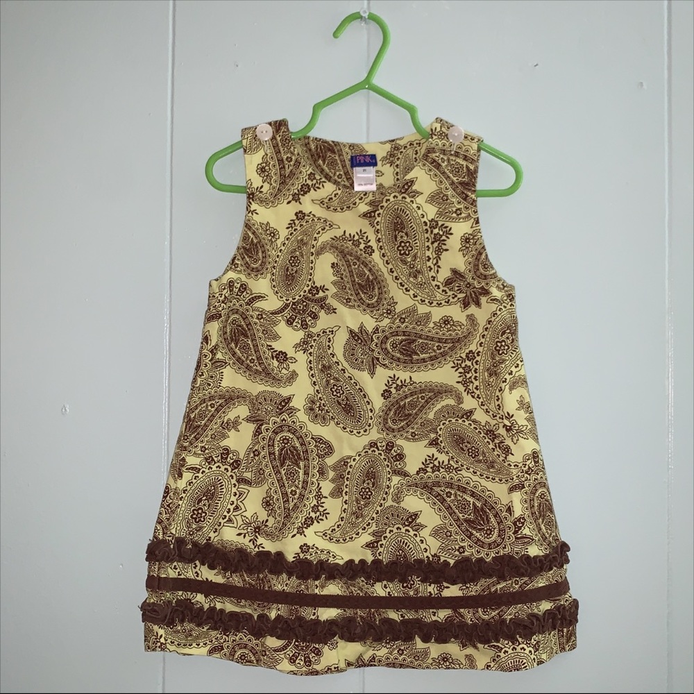 Green and Brown Paisley Dress